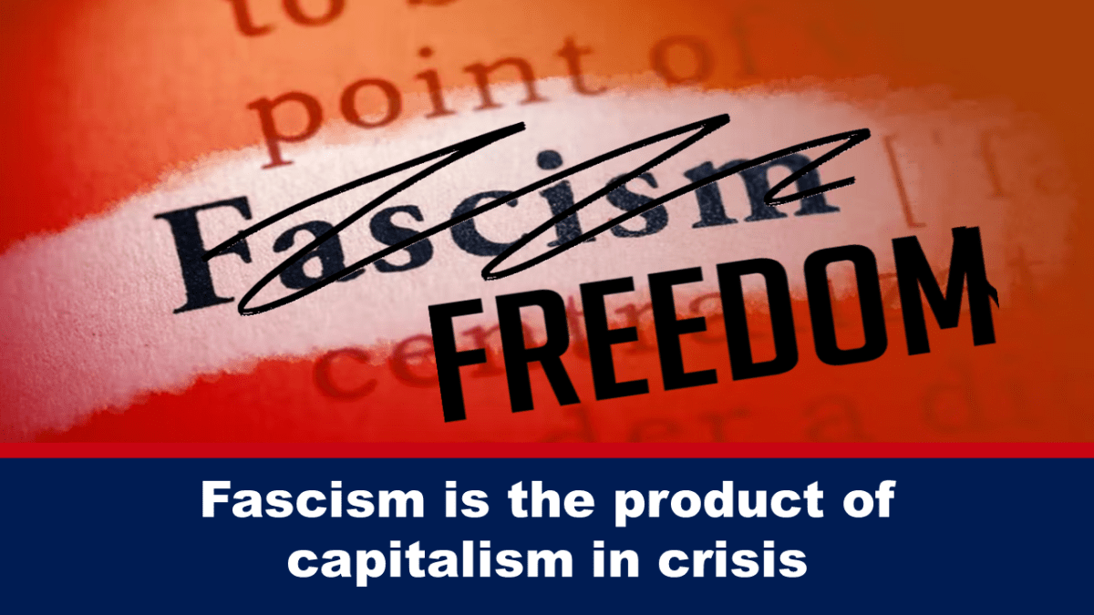 Fascism is a product of capitalism in crisis
