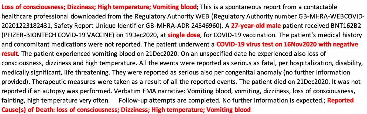 Myocarditis, death, neuropathy, and pulmonary embolism safety signals lost as part of free-text cleanup from the VAERS Foreign dataset