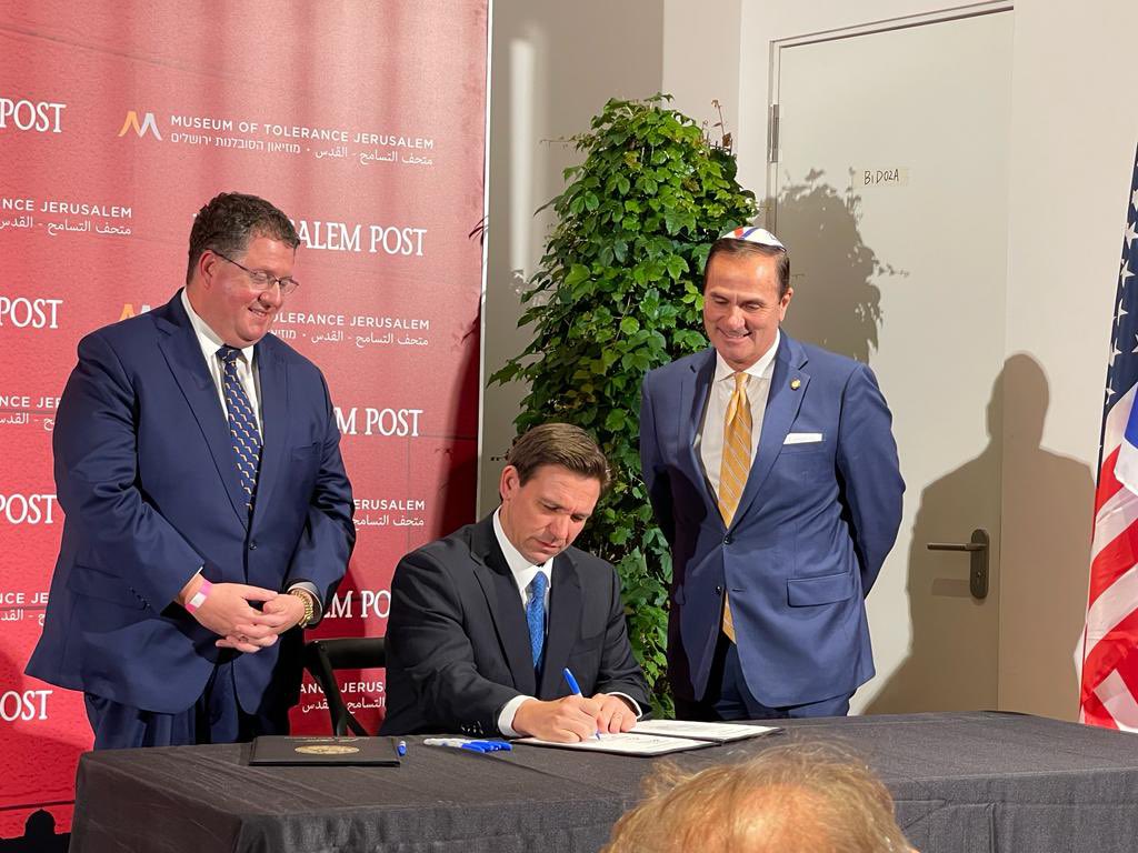 Ron DeSantis flies to Israel to destroy free speech