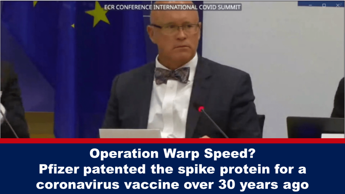 Operation at an accelerated pace?  Pfizer patented the spike protein needed for the coronavirus vaccine more than 30 years ago