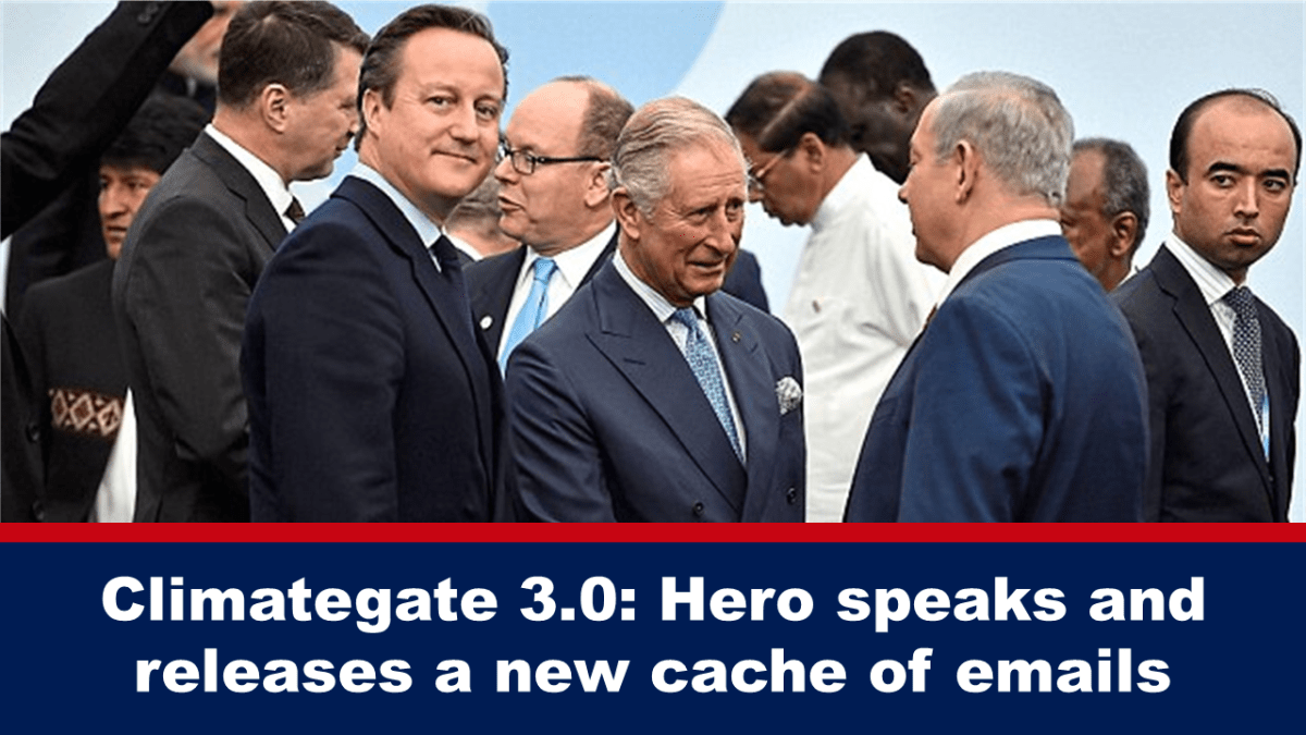 Climategate 3.0: Hero가 목소리를 높이고 기후 변화 사기를 증명하는 새로운 이메일 배치를 발표합니다. Climategate 3.0: Hero가 목소리를 높이고 기후 변화 사기를 증명하는 새로운 이메일 배치를 발표합니다.