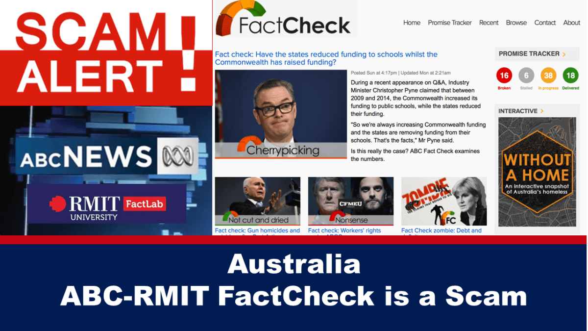Australia: ABC-RMIT FactCheck è una truffa