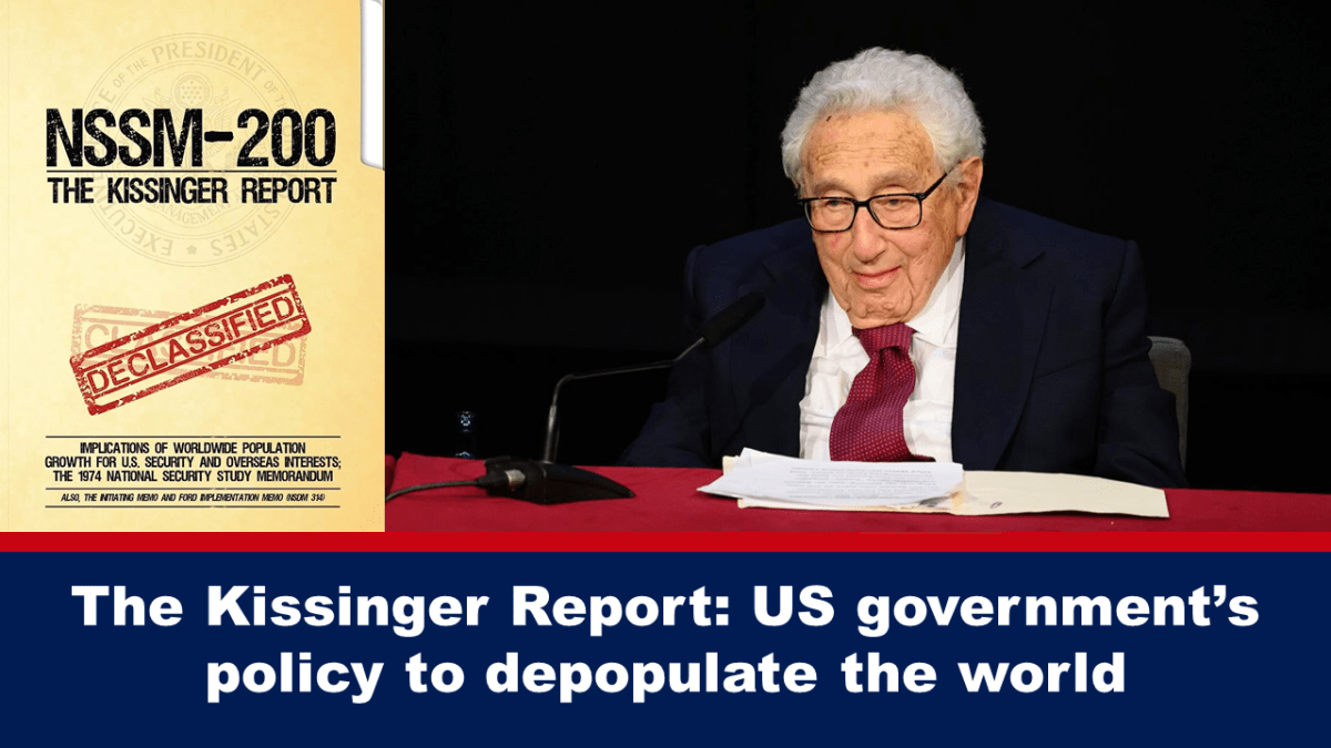 Ang Ulat ng Kissinger: Ang Patakaran ng Pamahalaan ng US na Paalisin ang Tao sa Mundo