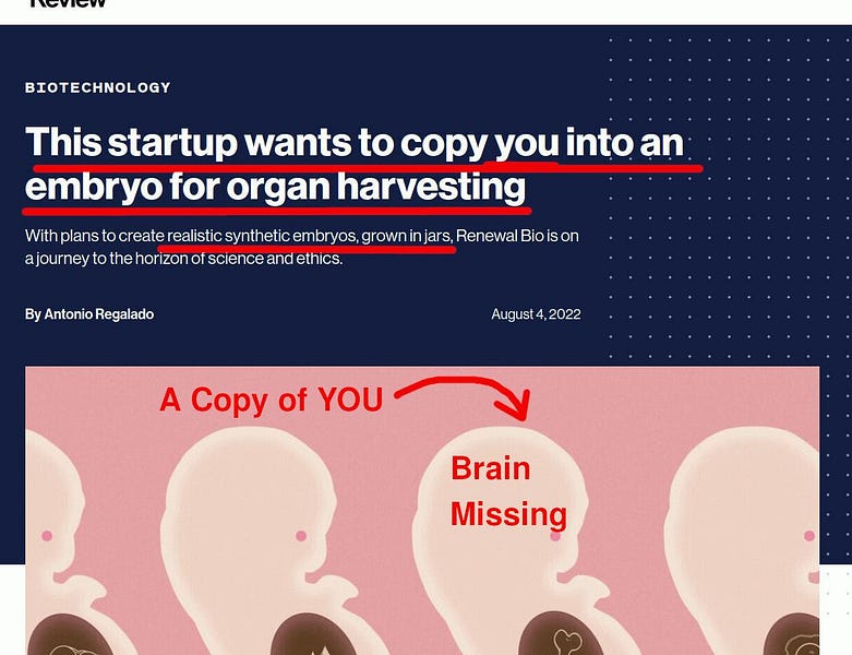 İnsan embriyoları, mekanik bir rahimde kafaları olmadan bytlecekti.