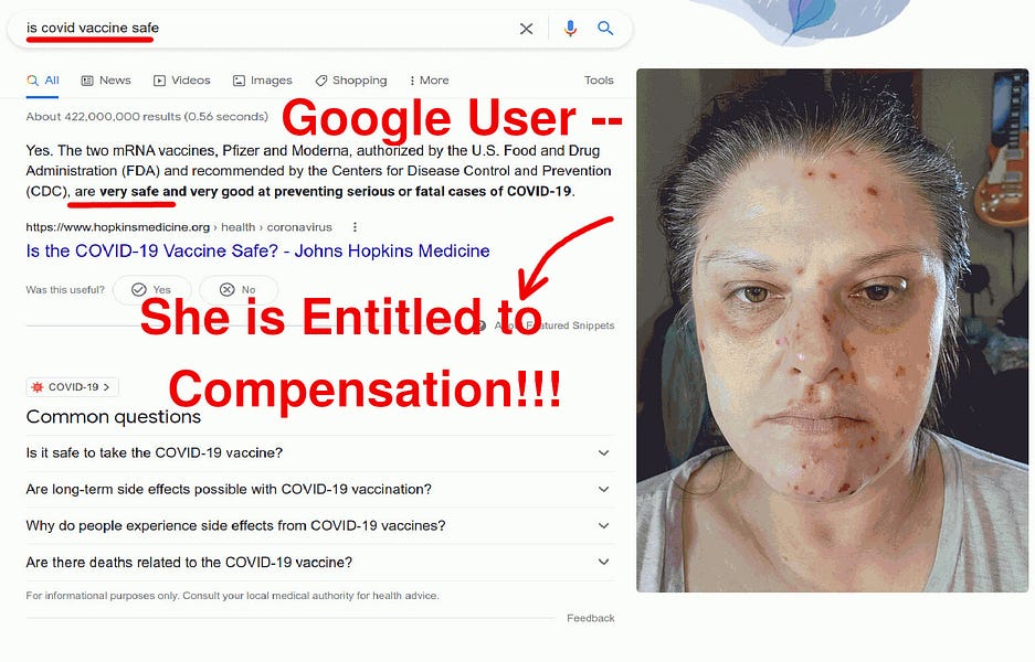 Google และ Facebook เป็นหนี้ค่าตอบแทนเหยื่อวัคซีนโควิด